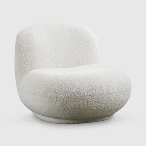 Margot Curved Boucle Modern Accent Chair Barker Stonehouse