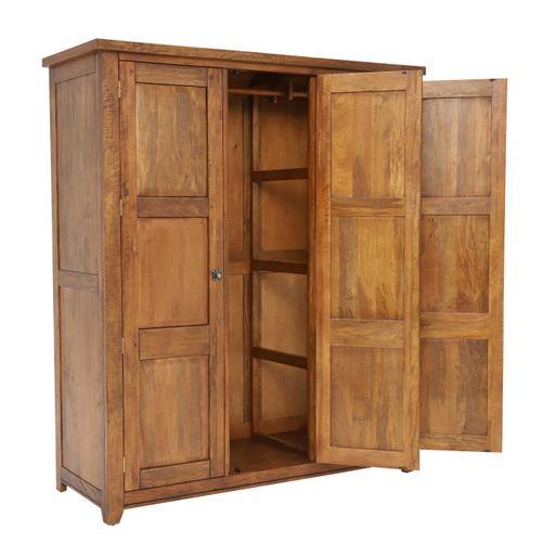 Mango wood shop triple wardrobe