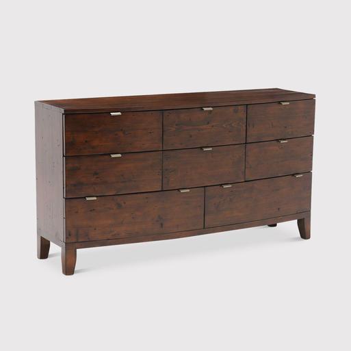 Dark wood 6 sales drawer dresser