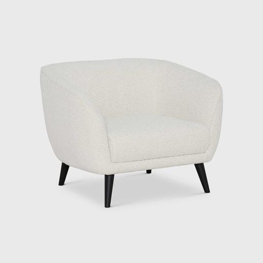 Paloma Curved Ivory Boucle Armchair Barker Stonehouse
