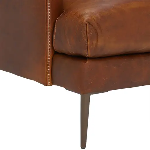 Brown faux new arrivals leather loveseat