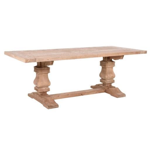 Solid wood trestle shop dining table