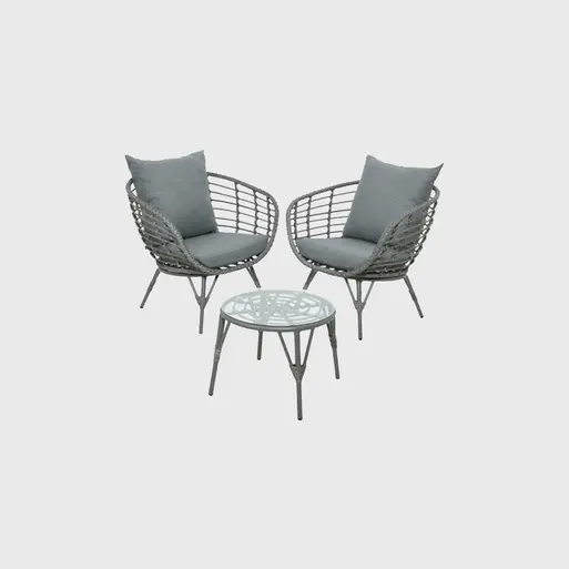 Toulon Toulon 3 Piece Grey Garden Chair Set Barker Stonehouse
