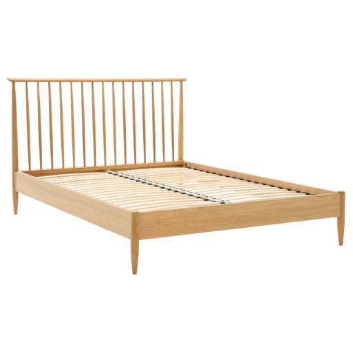 King size store wood spindle bed