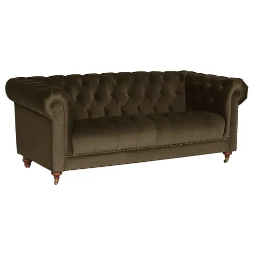 Ullswater Green Velvet Chesterfield 3 Seater Sofa Barker