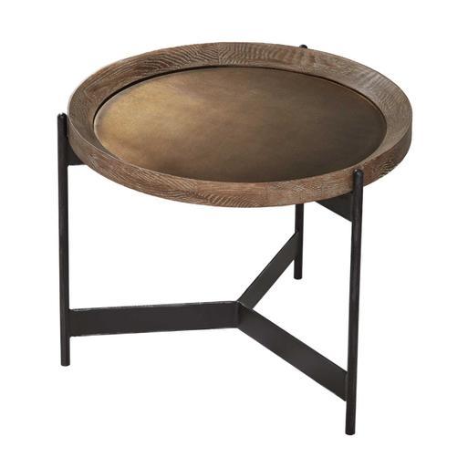 Round black metal zeke online outdoor coffee table