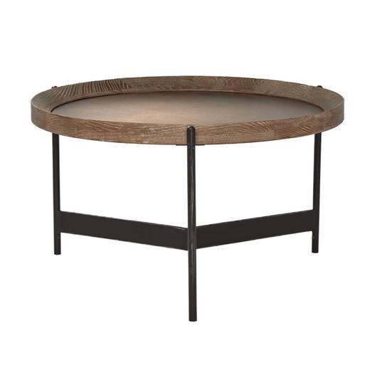 Round black metal zeke shop outdoor coffee table