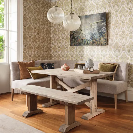 Medina Upholstered Left Hand Facing Corner Dining Bench, Elgin