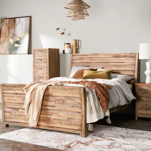 Rustic Wood Bed Frame Chunky Reclaimed Handmade Beds