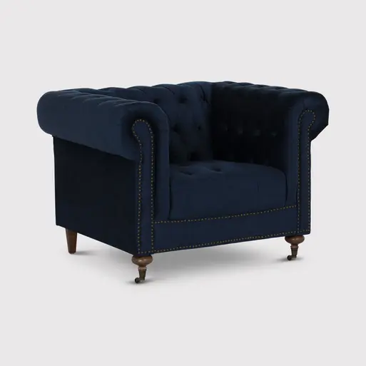 Navy blue club chair discount