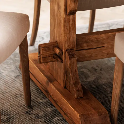 Covington Reclaimed Wood 180cm Dining Table, Seats 6, Polished