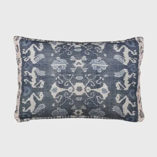 Ikat blue pillows shop
