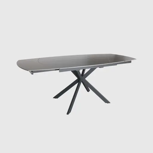 Galini 140cm-200cm Grey Stone Extending Dining Table, Seats 4-6