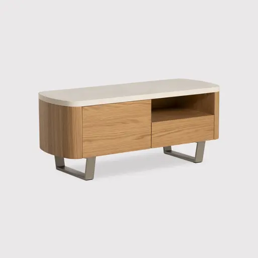 Curved tv table hotsell