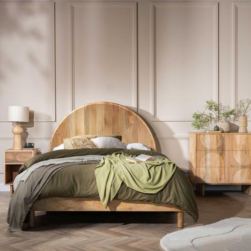 Round wood headboard 2025